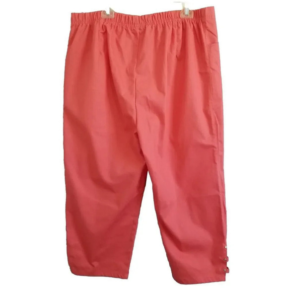 CW Classics Capri Pants Womens 4X Coral Pull On Elastic Waist Pockets NWOT - Picture 3 of 3